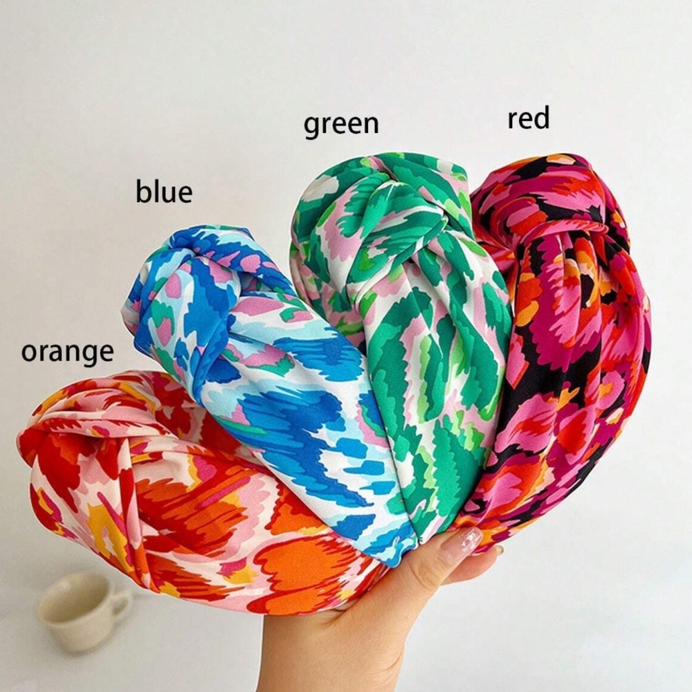 Vibrant Water Color Knot Headband